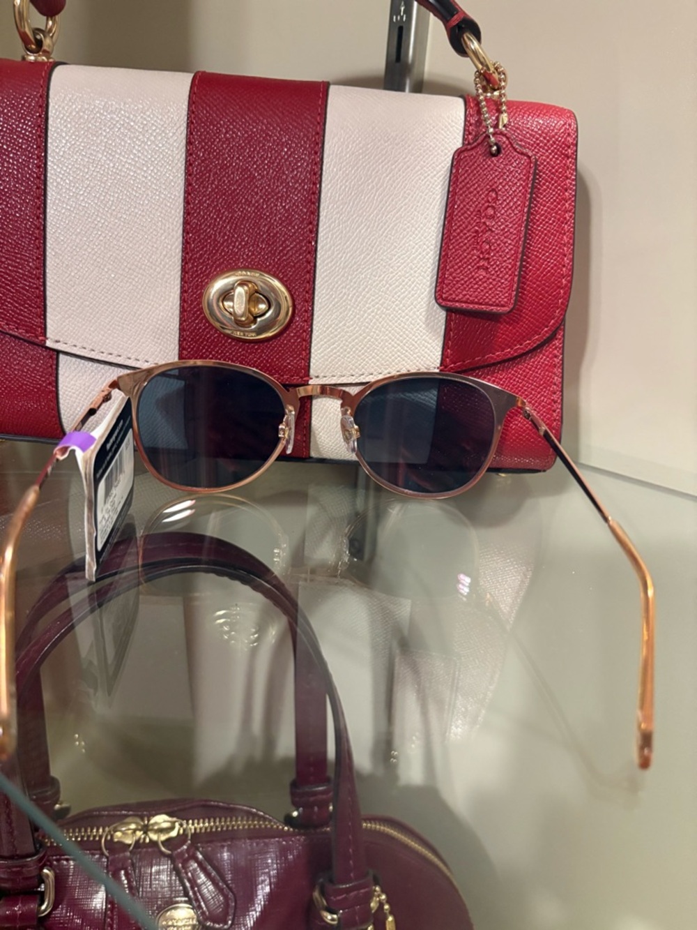 Foster Grant Rose Gold Mirrored Round Sunglasses - Picture 3 of 4